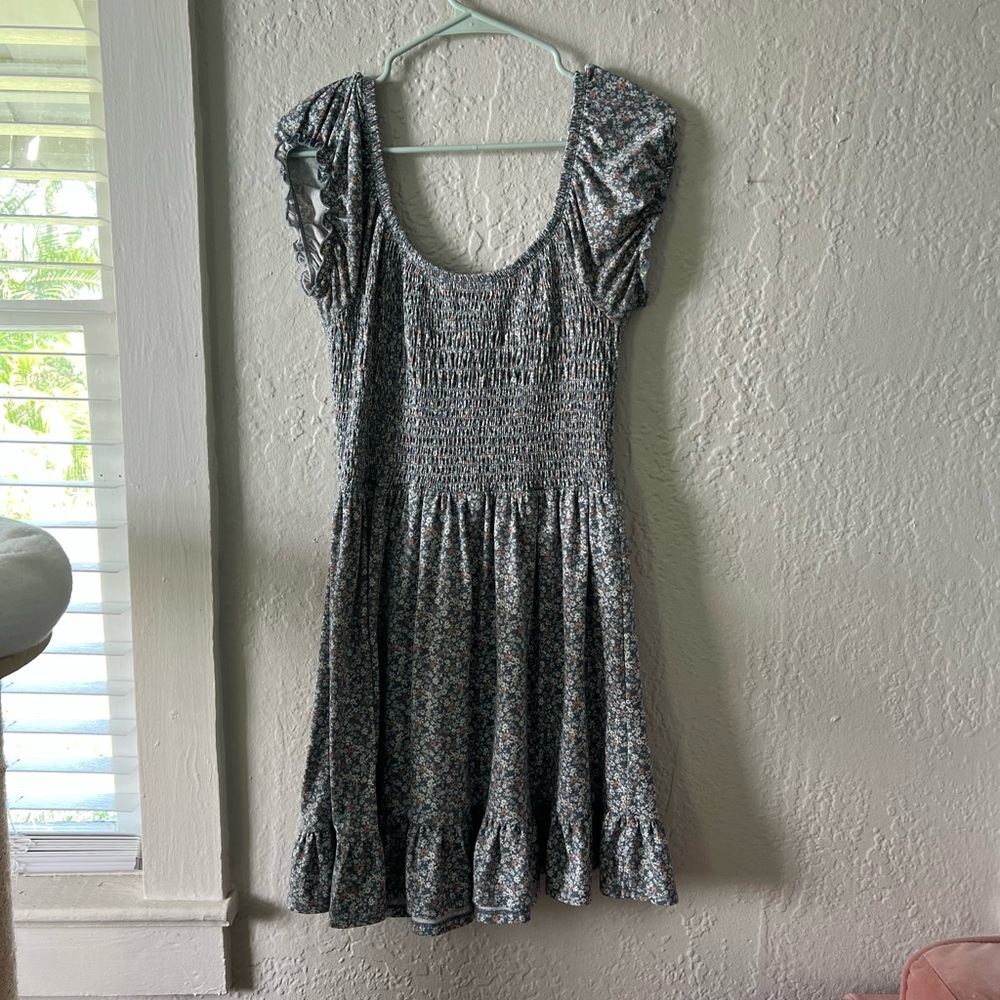 Urban Outfitters Blue Floral Mini Dress